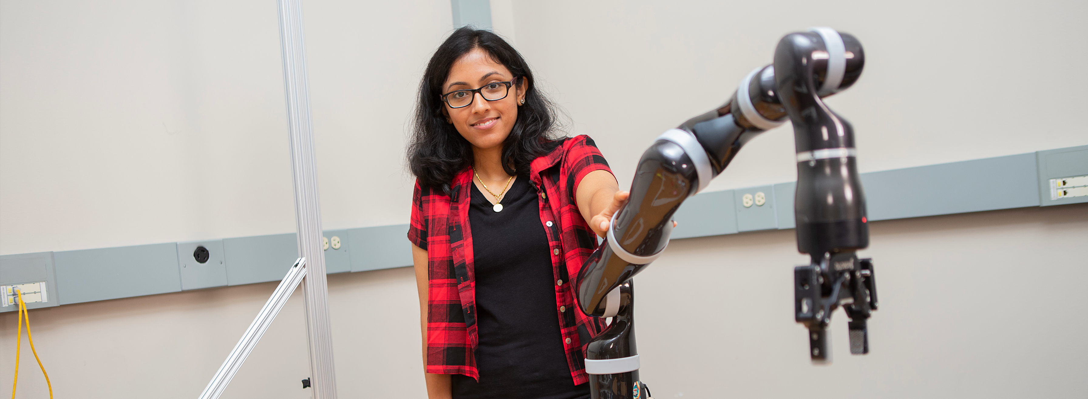 Georgia Tech Research Student with Robot Arm