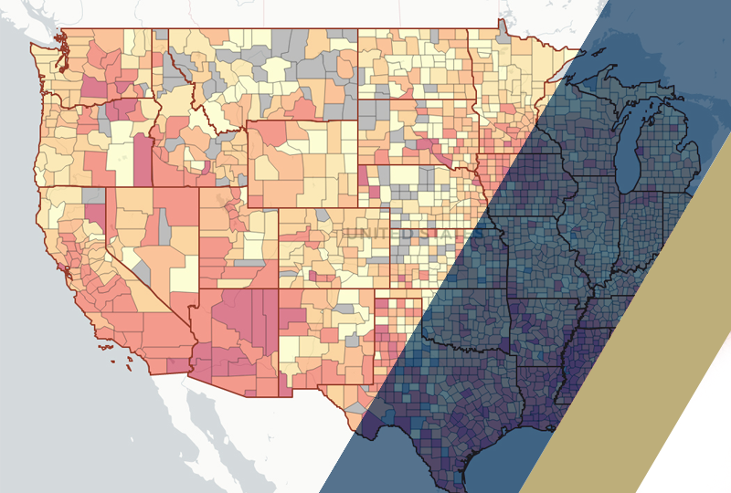 The team's interactive map shows the risk level of attending an event