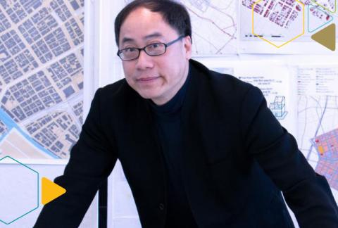 Perry Yang with Tokyo Smart City designs, in the Eco Urban Lab